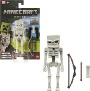 Mattel Minecraft JFR60 Action Figure and Accessory Set 10 cm Articulated Collectible Skeleton Inspired by A Minecraft Movie