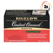 3x Boxes Bigelow Constant Comment Decaffeinated Black Tea | 20 Per Box | 1.18oz