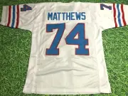 BRUCE MATTHEWS CUSTOM HOUSTON OILERS JERSEY TENNESSEE TITANS