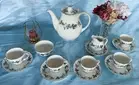 Beautiful Rare Vintage Royal Doulton Burgundy Teapot Set TC1001 Made In England!
