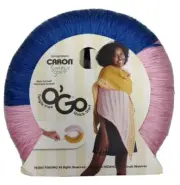 Caron Simply Soft O' Go Tangle Free Yarn Royal Blue/Soft Pink Acrylic Medium 4