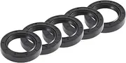 X AUTOHAUX Universal Oil Seal TC Double Lip W Steel Spring Seal Ring Rotary Shaft Seal 42x62x12mm High Pressure NBR Rubber Black 5pcs