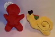 SUPER VALUE TOYS ** RED GINGER BREAD MAN ** YELLOW SNAIL ** YOU PICK ** NEW ***
