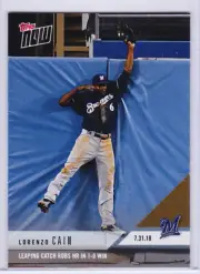 Lorenzo Cain Brewers Robs Dodgers Cody Bellinger Topps NOW 538 7/31 2018 PR=182