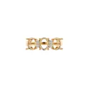 Ring Semi-Mount Oval 7x5mm In 14k Yellow Gold With Accent Diamonds (49273)