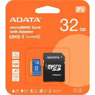 ADATA 威剛 32G 64G 128G TF 記憶卡 microSDXC C10 U1 V10 贈收納盒