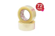 72 Rolls Clear Sticky Packing Tape 75M x 48mm Sealing Carton Packaging Tape