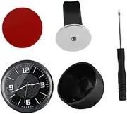 iplusmile 1 Set Car Clock Stick-on Clock Simple Pocket Watches Digital Clock for Car Dashboard Boat Clocks Car Accessory Clock Watch Dashboard Clock with Light Meter Stainless Steel Black