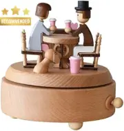 Woodylands Music Box First Date 11cm Beechwood Love Story Tune Gift