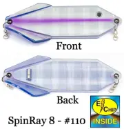 PRO-TROLL SpinRay 8" #110 UV Plaid Flashers - New