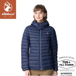 【Wildland 荒野】女 700FP可拆帽三層羽絨外套《夜空藍》0B12101/輕羽絨夾克/機能外套(悠遊山水)