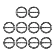 10 Pcs T-Shirt Clips, 25mm Scarf Ring Clip Round Tie Circle Clip, Black
