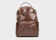 Estonia Genuine Leather Backpack Travel Bag Dark Brown 15 Inch Rawlings Bookbag