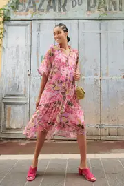 Georgette Ruffle Dress - Joie Du Printemps