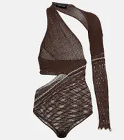 [Roberta Einer] Roberta Einer Dina asymmetric knit bodysuit AU 10 brown