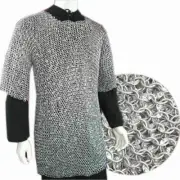 Medieval Riveted Chain Mail Shirt Half Sleeve Aluminium Chainmail LARP