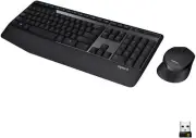920-006491 Wireless Keyboard and Mouse Combo MK345,Black/Blue