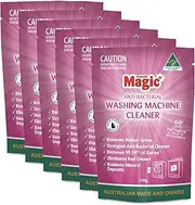 6 x Magic Anti-Bacterial Washing Machine Deep Cleaner Removes Built-up Grime, Detergent & Mineral Deposits 100g