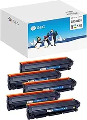 G&G CRG-045H 4 Color Set + 1 Black Canon Compatible Toner High Capacity (CRG-045HBLK*2, CRG-045HCYN CRG-045HMAG CRG-045HYEL), Compatible Models: LBP611C, LBP612C, MF632Cdw, MF634Cdw