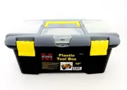 16" Tool Box, Plastic, Removable Tray, Parts Bins, Bit Storage, Morris #53412