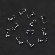 Silver Bead Tips Calotte End Caps Clamshell Knot Cover Cord Ends 22 Pieces