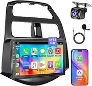 [4+64G] Android 13 Car Radio for Chevy Spark 2013 2014 2015 Support Wireless Carplay&Android Auto, 9 inch IPS Touchscreen Spark Stereo with GPS, WiFi, FM Radio+AHD Backup Camera+MIC