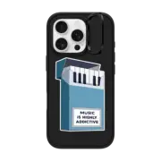 iPhone 16 Pro Impact Ring Stand Case MagSafe Compatible Music is highly addictive