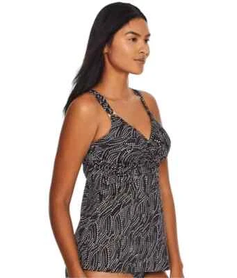 Miraclesuit Plunge Bra-Size Underwire Tankini Top Women's Size 38DD New