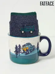 FatFace Green Off Roader Socks in a Mug (AU1169) | $42