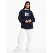 NEW Carlton Blues Logo Team Applique Crew