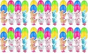 koolsoo Prefilled Easter Eggs with Plush Bunny Toys Stuffed Animals Rabbits Present Boys Girls Easter Eggs Filled with Bunny Toys, Set of 48