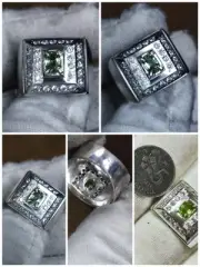 Natural Untreated Tsavorite Garnet Tanzania 0.48 Carat silver handmade ring