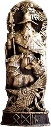 Odin figure, Odin decorative figure decoration, Nordic gods figures Viking decorative statue - decorative Scandinavian Germanic god Wodan, Nordic gods
