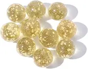 10Pcs Gold Marbles Glow in The Dark Marbles for Kids Glass Marbles Glass Ball Luminous Glass Ball Runs for Kids Marble Games DIY and Home Decoration Dice and Marble Games(12mm/0.47in)