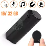 Mini Digital Voice Activated Recorder Magnetic Spy Audio Sound Dictaphone 32 GB