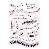 在飛比找蝦皮購物優惠-c 黑白鍵 音樂系列 音符 英文印章 音樂 鋼琴🎹 樂器 透