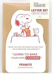 Sunstar Stationery S2089874 Snoopy Letter Set, Die Cut, Peanut One Phrase, Simple