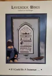 Lavender Wings I I Could Be A Snowman Cross Stitch Chart w/Embellishment Pack