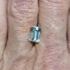 Handcut Natural 1.80ct Brazilian Aquamarine Faceted Gemstone; Emerald Cut