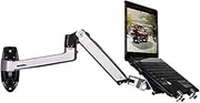 XSJ8012WT Aluminum Alloy Mechanical Spring Arm Wall Mount Laptop Holder - Full Motion Laptop Mount Arm Monitor Stand (Silver)