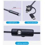 5 5mm Lens MicroUsb Typec 3 in 1 Camera for Smartphone Inspection