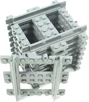 Trixbrix.eu Half-Length Straight Track Set - 10 pcs HO Scale Compatible with Lego City Train Sets