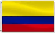3×5 FT Colombia Flag,Large Colombians National Decor,Double Side Digital Printed 75D Polyester Banner With Canvas Header Brass Grommet