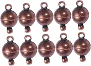TEHAUX Jewelry Clasps by 10pcs 8mm Diameter Cylindrical Gold Lobster Clasp for DIY Bracelet Necklace