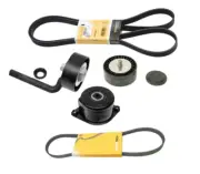 Drive Blet Kit Belts + Deflection & Adjusting Pulleys + Tensioner for BMW 335d (for: BMW)