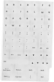 Angoily Keyboard Case Keyboards Typing Keycaps for Women Key Identifier Caps Nail-Friendly Typing Stickers Raised Keyboard Stickers Laptop Keyboard Stickers White Silica Gel