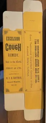 6 Excelsior Cough Remedy Orig. Folded Boxes