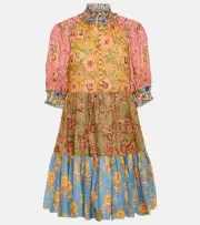 ZIMMERMANN JUNIE LANTERN MINI DRESS SPLICED BNWT - SIZE 1