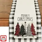 Christmas Table Runner 72 Inch x 13 Inch Snowflakes Red Home Dining Table Decor