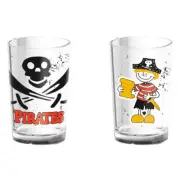 Emsa Pirates Drinking Glass 0.2 L, Glass, for Kids, Dishwasher Safe, 513721